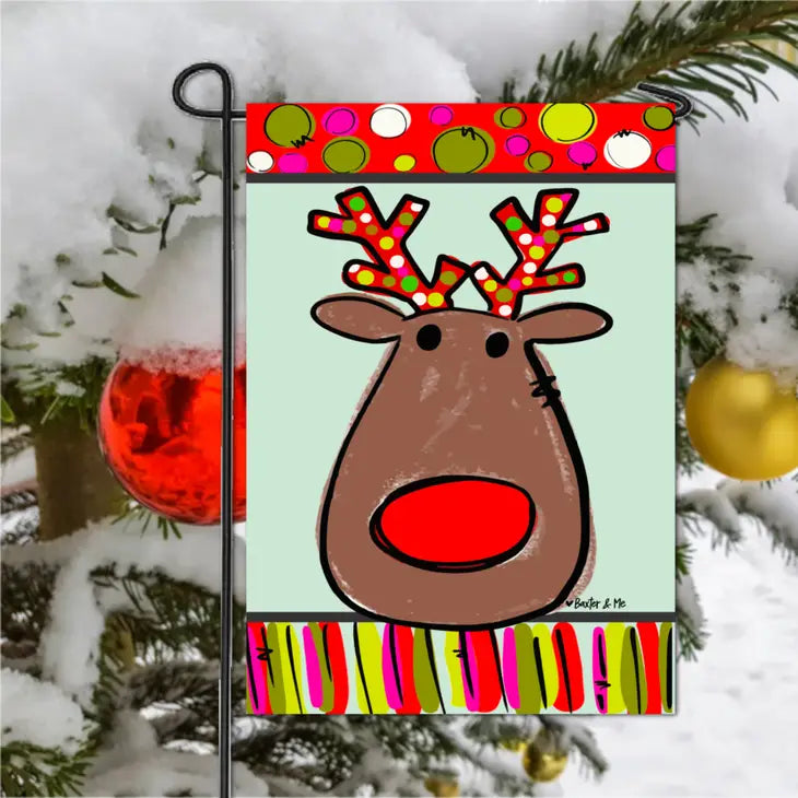Reindeer Garden Flag