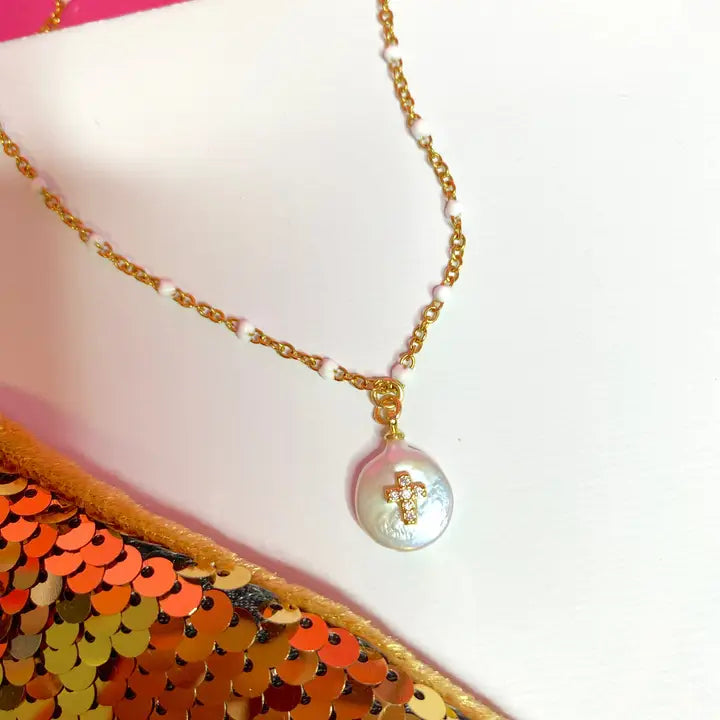 Enamel Cross Necklace