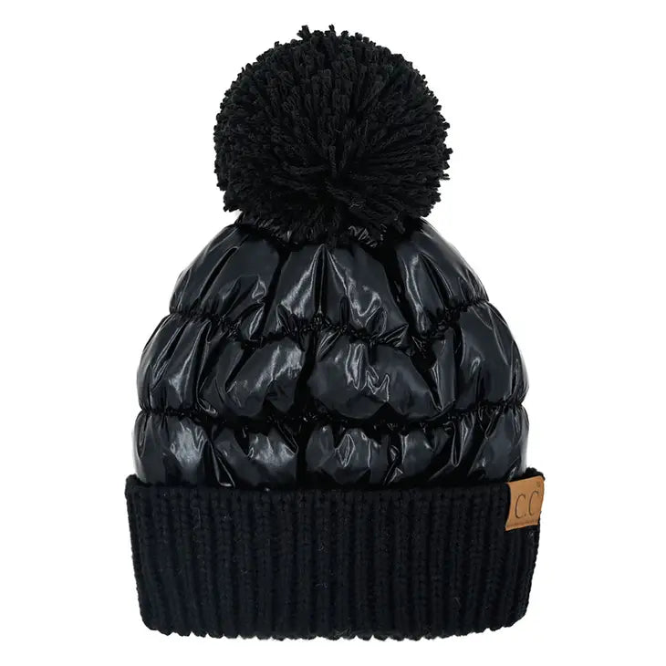 Metallic Puff Ball C.C Beanie