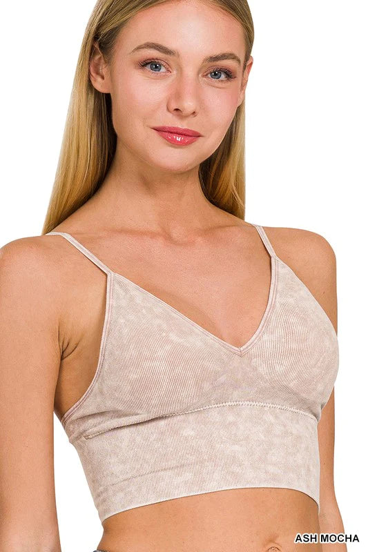 Washed Ribbed Tank Top