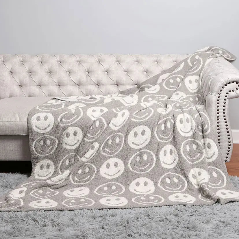 Luxury Soft Happy Face Throw Blanket