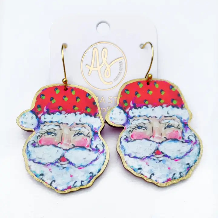 Christmas Earring - Santa Face
