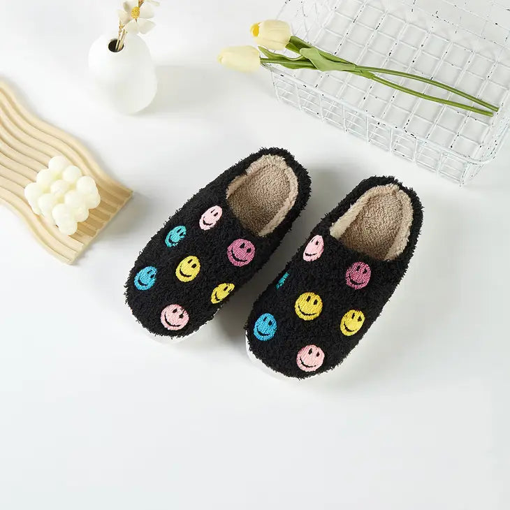 Multi Happy Face Slippers