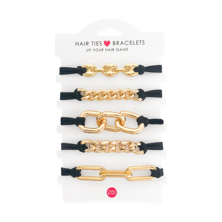 5pc Bracelet Hair Tie Set