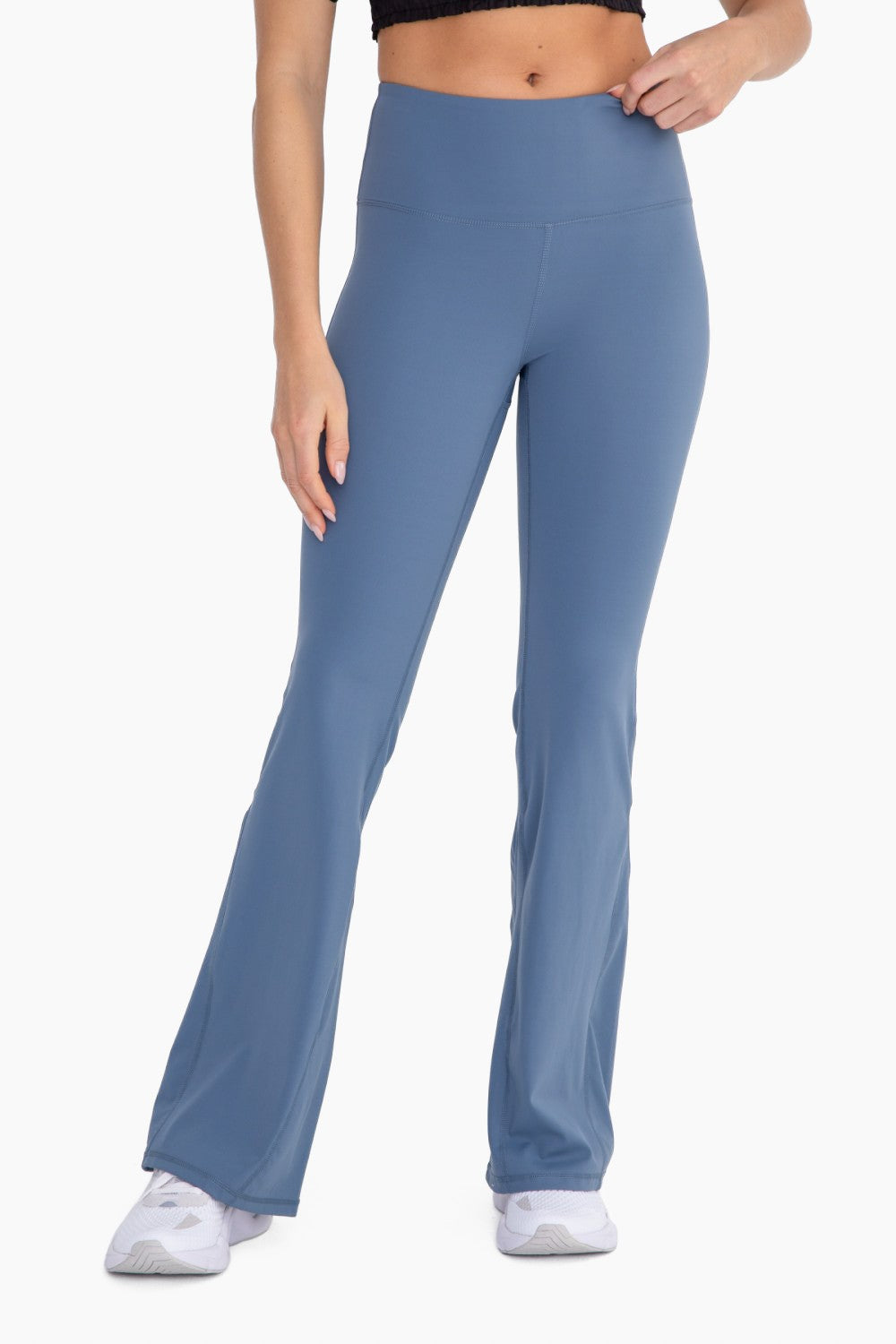 Lycra High-Waisted Flare Leggings
