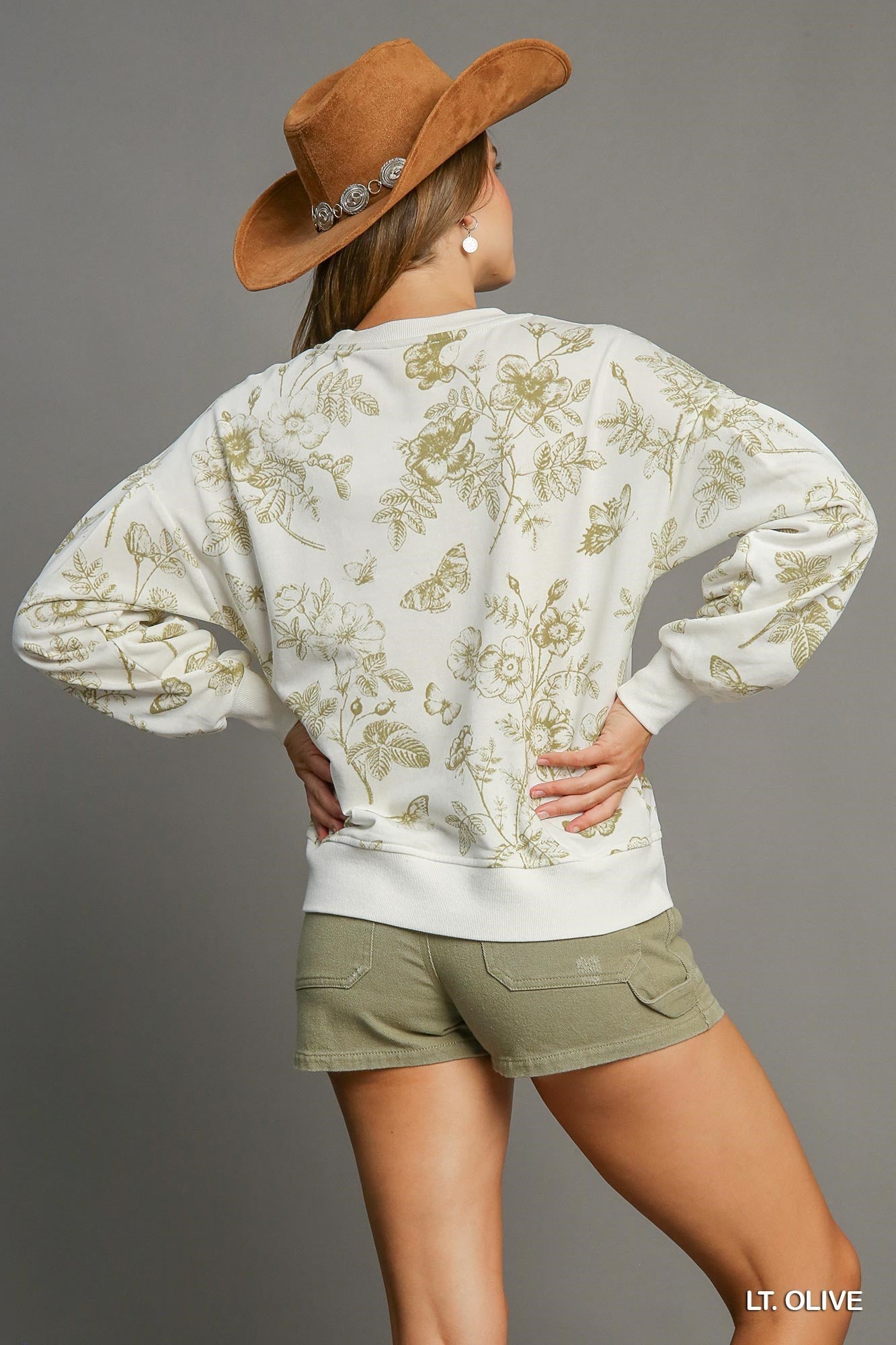 Floral Print Terry Top