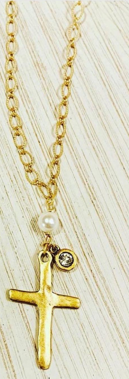 Kitzi Gold Cross Necklace