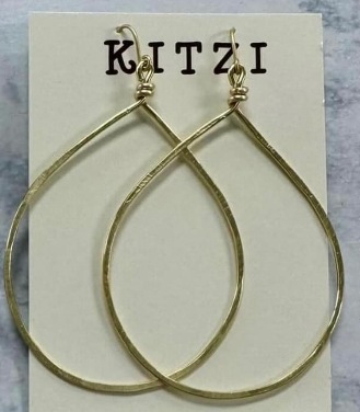Kitzi Large Gold Teardrop Earrings
