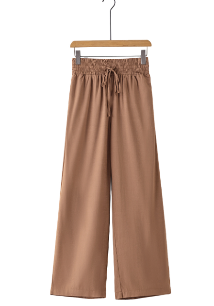 Wide Leg Tan Pants