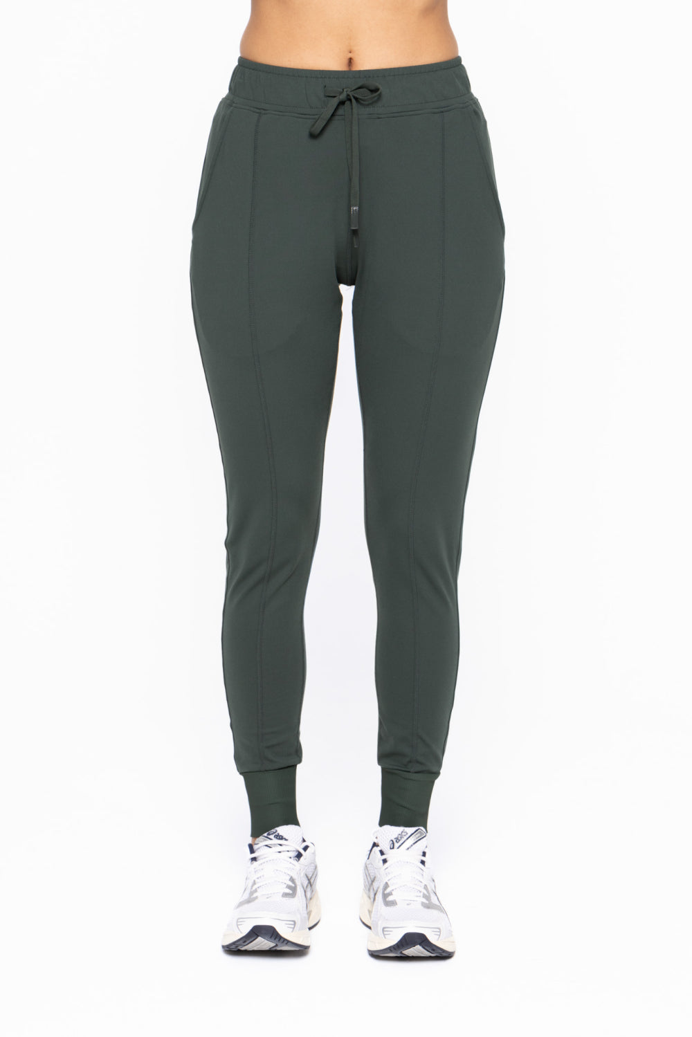 Mono B GREEN - Slim-Fit Paneled Joggers