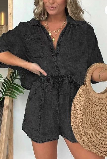 Dark Washed Denim Set