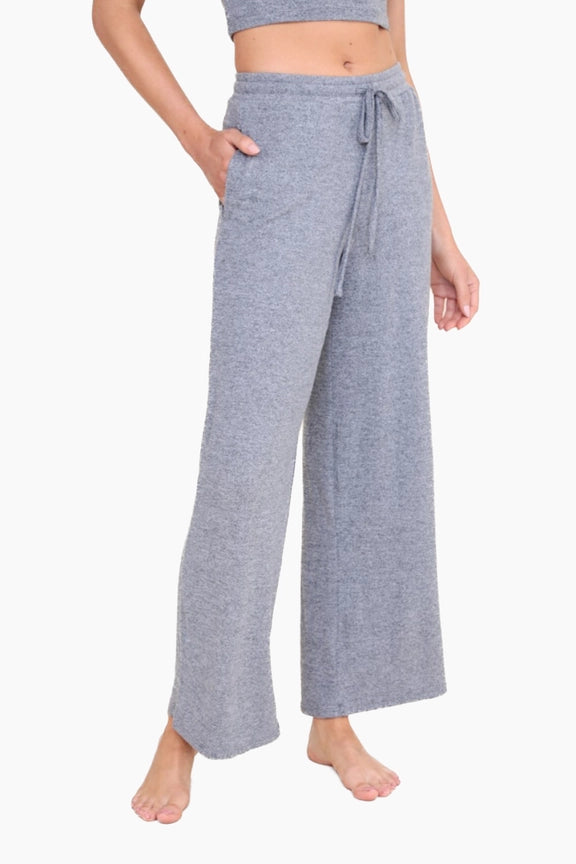 Heather Grey Wide Leg Lounge Pants