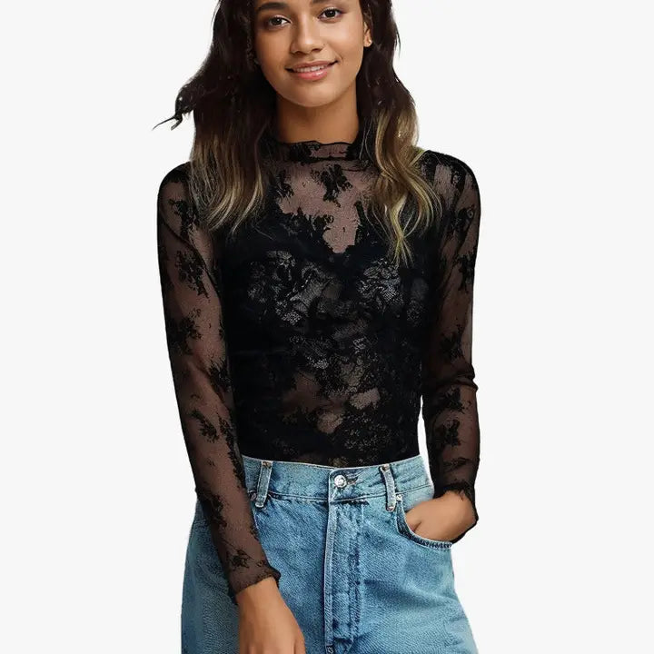 Floral Lace Long Sleeve Top