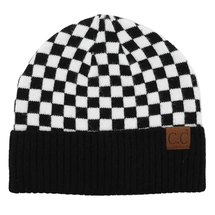 Checkered C.C Beanie
