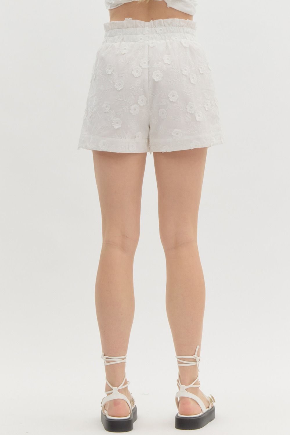 Entro Floral High Waisted Shorts