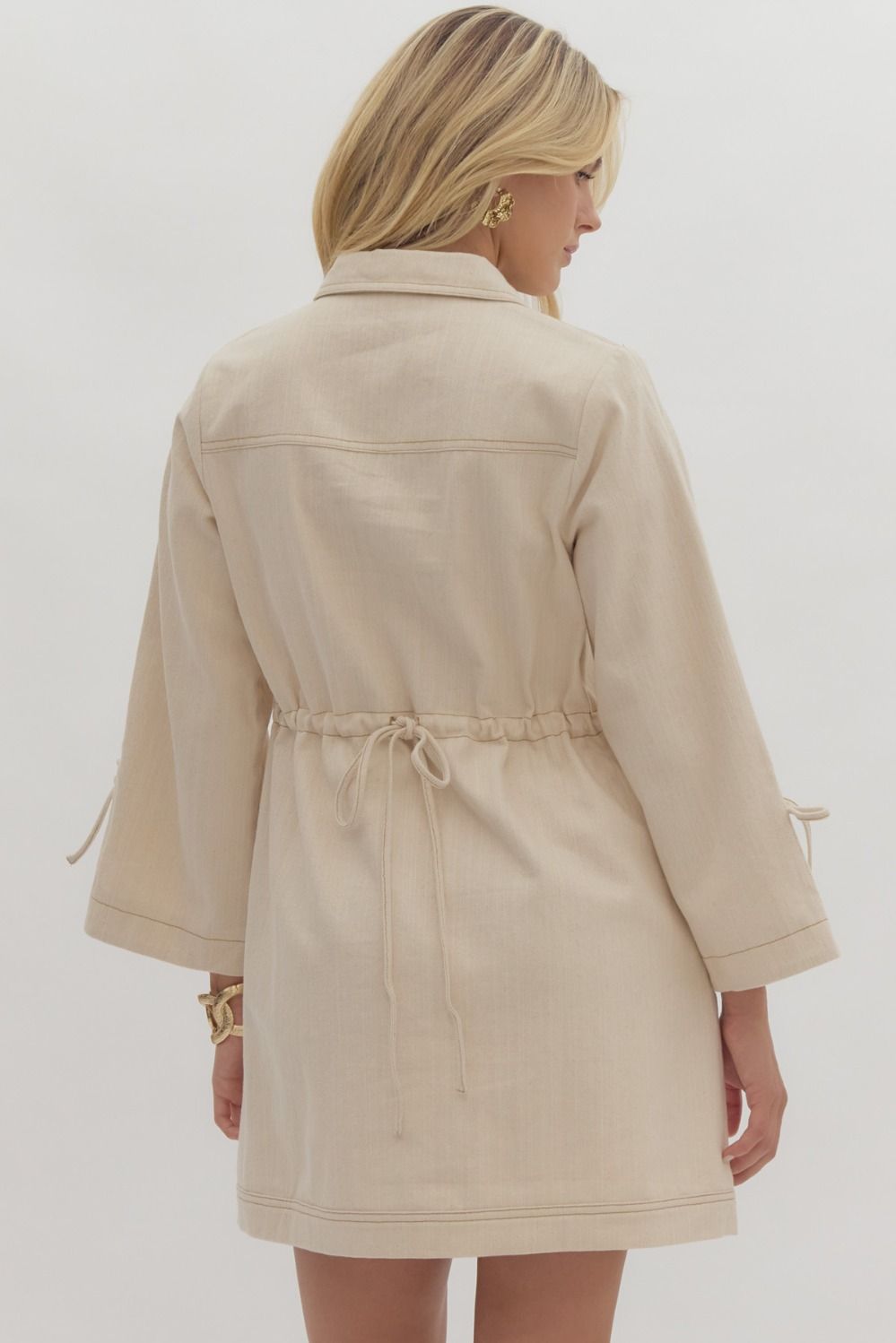 White Denim Pullover Dress