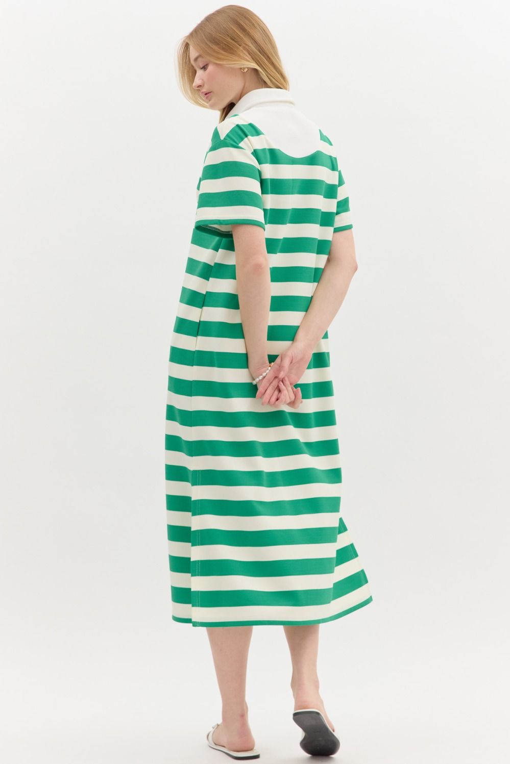 Entro Green Stripe Dress