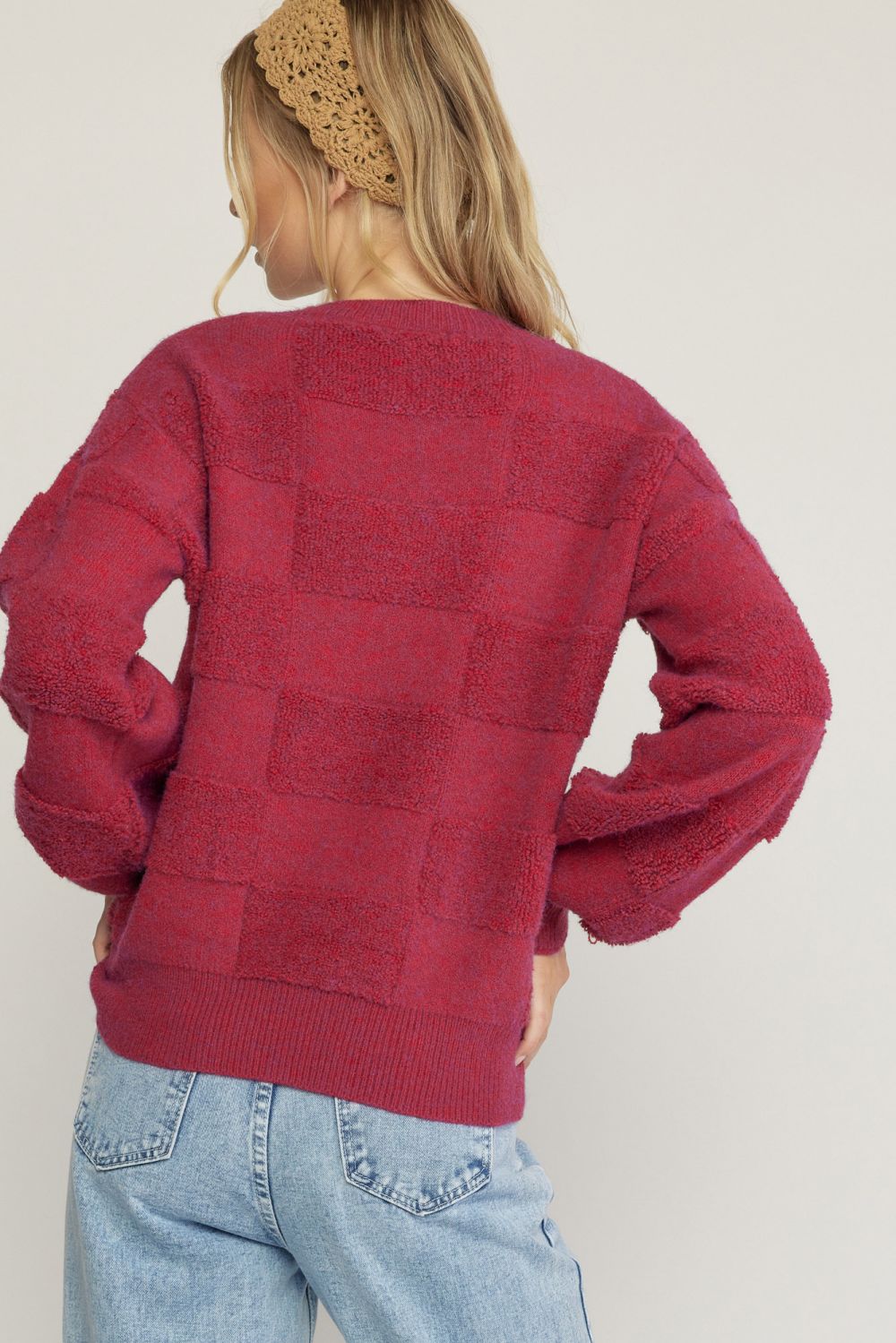 Ruby Checkered Sweater