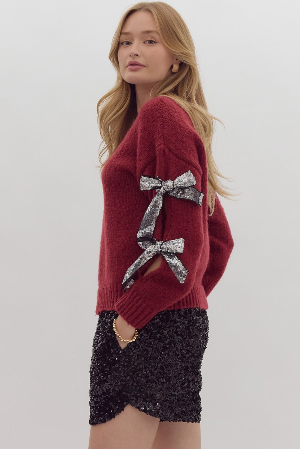 Bow Sleeve Sweater