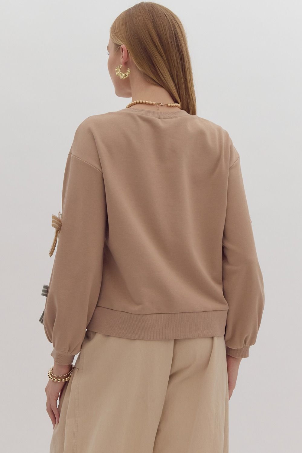 ENTRO Stripe Bow Top