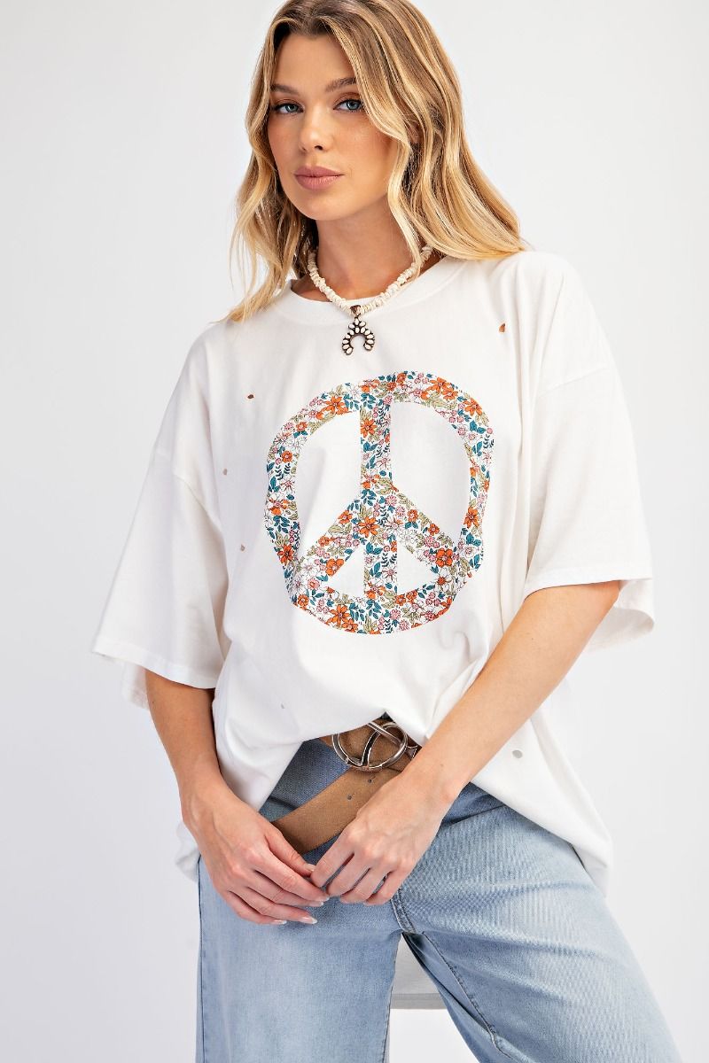Oversized Peace Tee