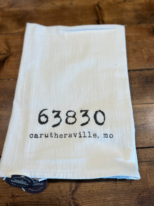 Zip Code Tea Towel