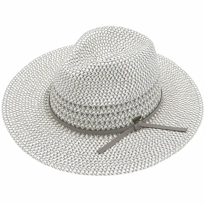 C.C Faux Suede Trim Multi Color Panama Hat