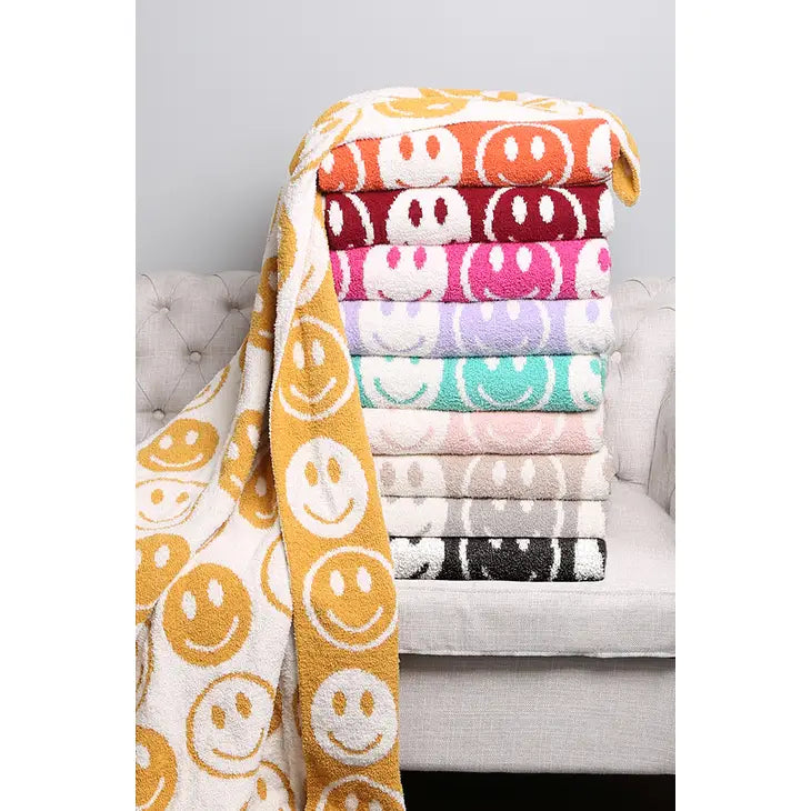 Luxury Soft Happy Face Throw Blanket