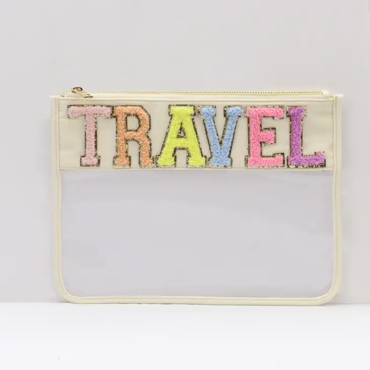 Clear travel pouch