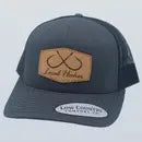 Local Hooker Patch Leather Charcoal/Black Hat
