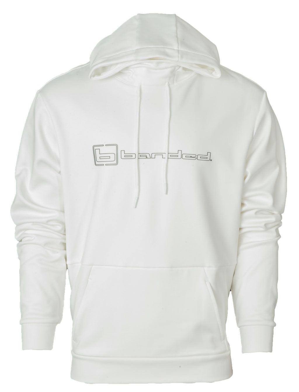 Banded Logo Hoodie – White
