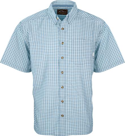 drake FeatherLite Check Shirt S/S- niagra