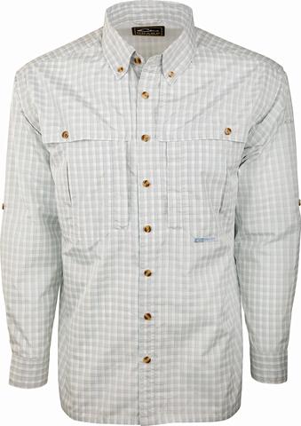 Drake FeatherLite Plaid Wingshooter's Long sleeve shirt - Grey