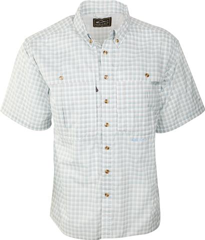 Drake FeatherLite Plaid Wingshooter's Shirt - Grey