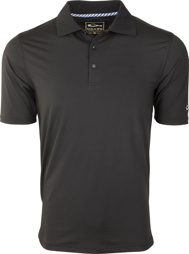 drake Performance Stretch Polo- BLACK