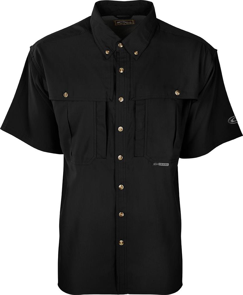 drake Flyweight Wingshooter's Shirt S/S- BLACK