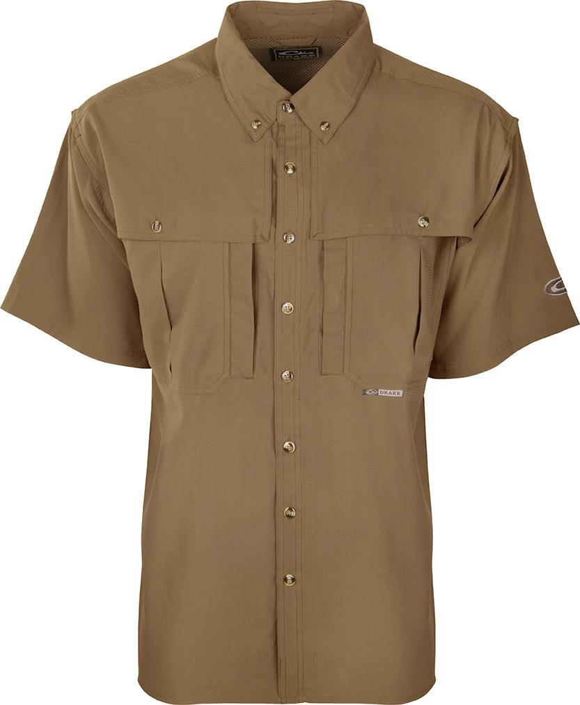 drake Flyweight Wingshooter's Shirt S/S- khaki