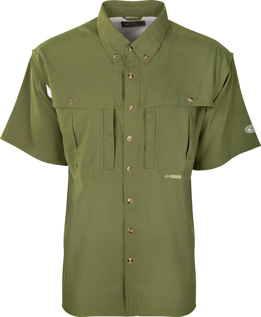 drake Flyweight Wingshooter's Shirt S/S- light olive