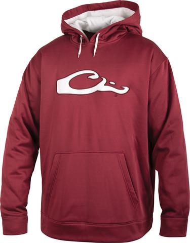 Drake Performance Hoodie - Maroon/white
