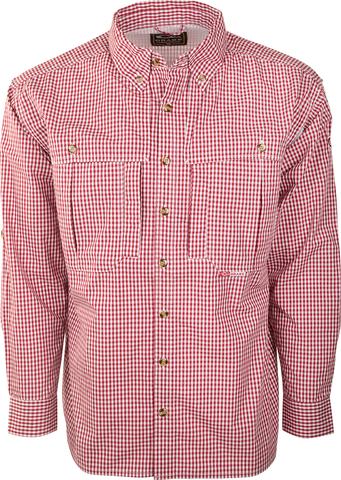 Drake Gingham Plaid Wingshooter's Shirt - RED