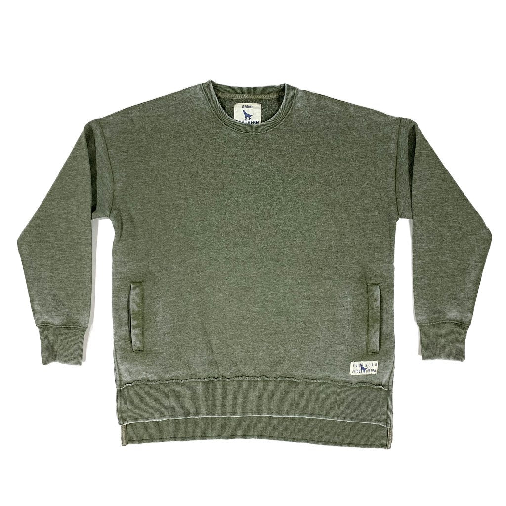 MOUNTAIN SIDE CREW - LODEN GREEN