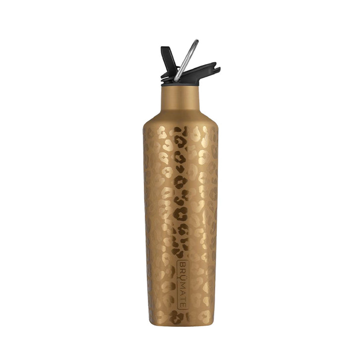 REHYDRATION MINI 16OZ STAINLESS STEEL WATER BOTTLE | GOLD LEOPARD