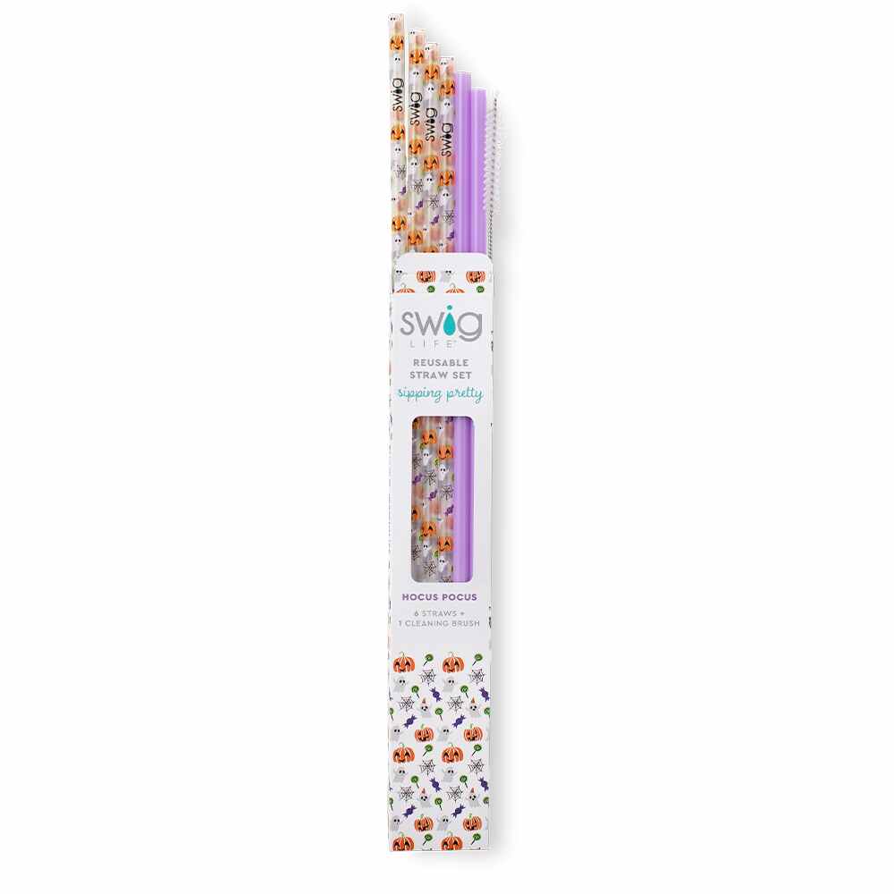Hocus Pocus + Purple Reusable Straw Set