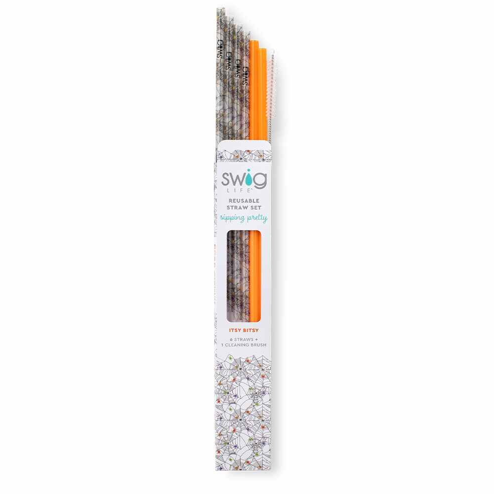 Itsy Bitsy + Orange Reusable Straw Set
