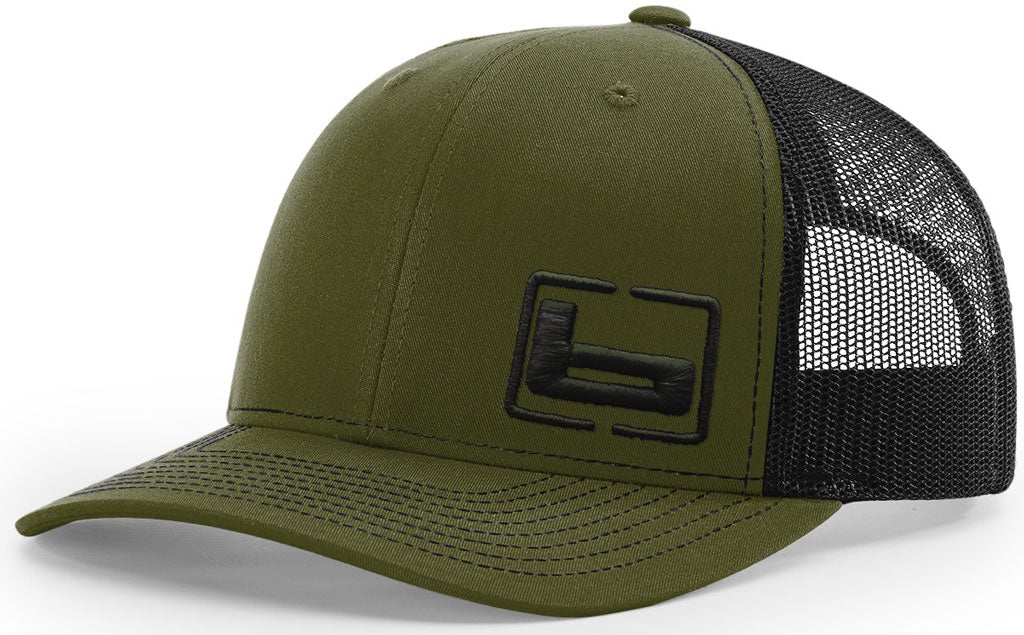 Banded Trucker Loden Side Logo Cap