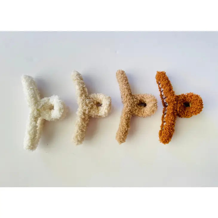Hair Claw Clips: Fuzzy