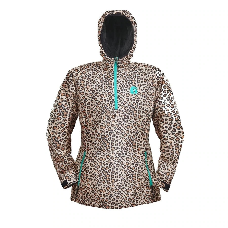 GATOR WADERS LEOPARD WATERPROOF 1/2 ZIP BOG HOODIE