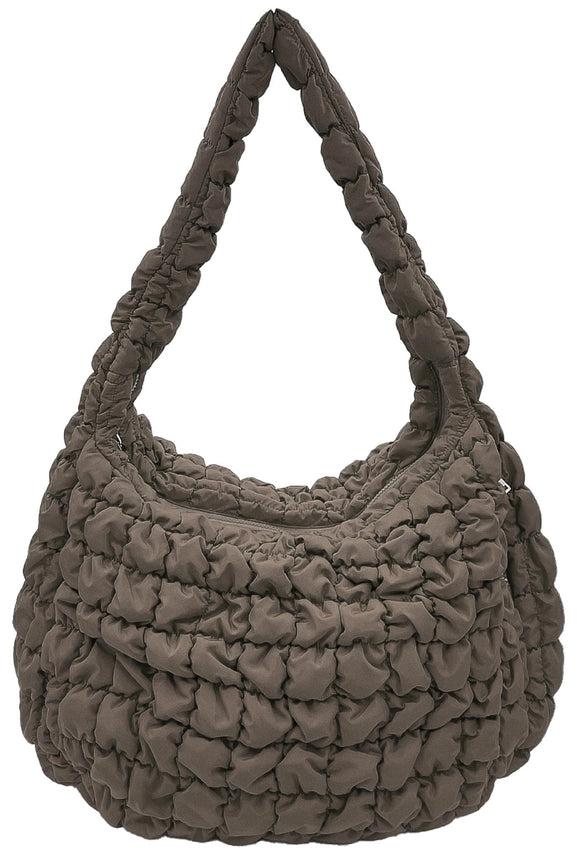 Large Quilted Puffer Tote Bag