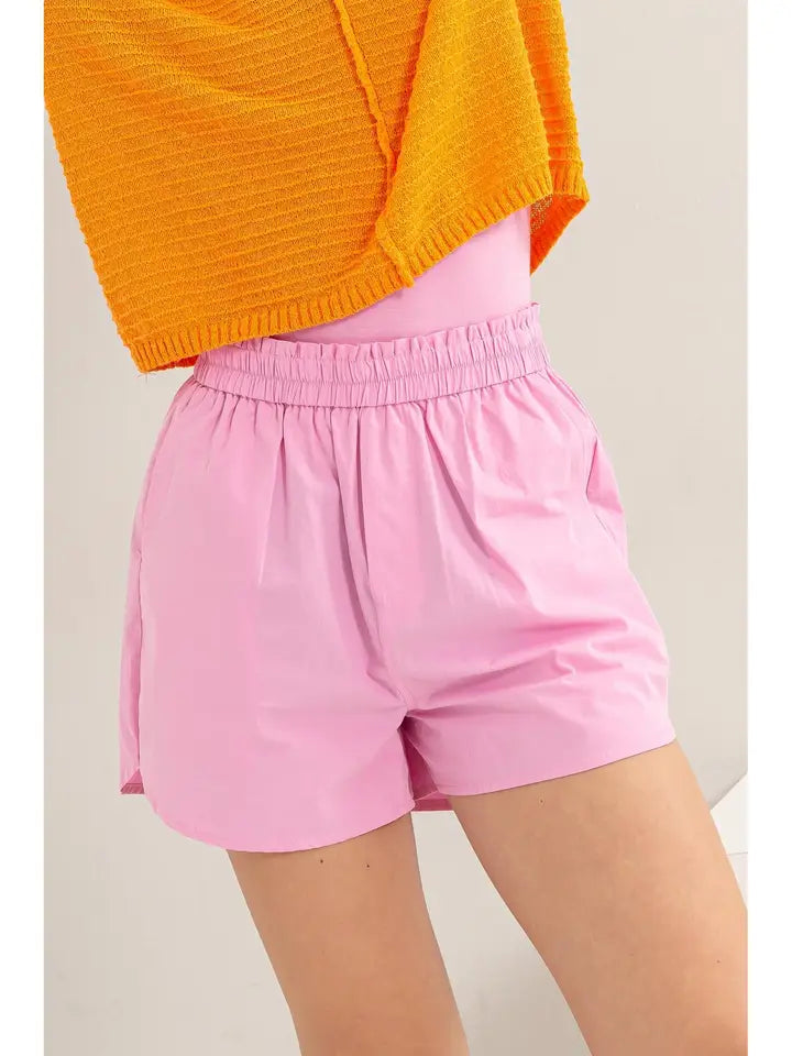 Poplin High Waisted Shorts