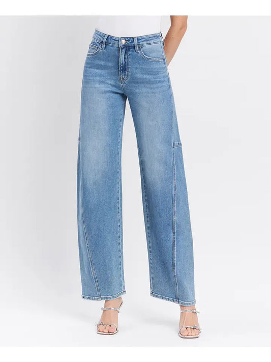 Super High Rise Wide Barrel Jeans